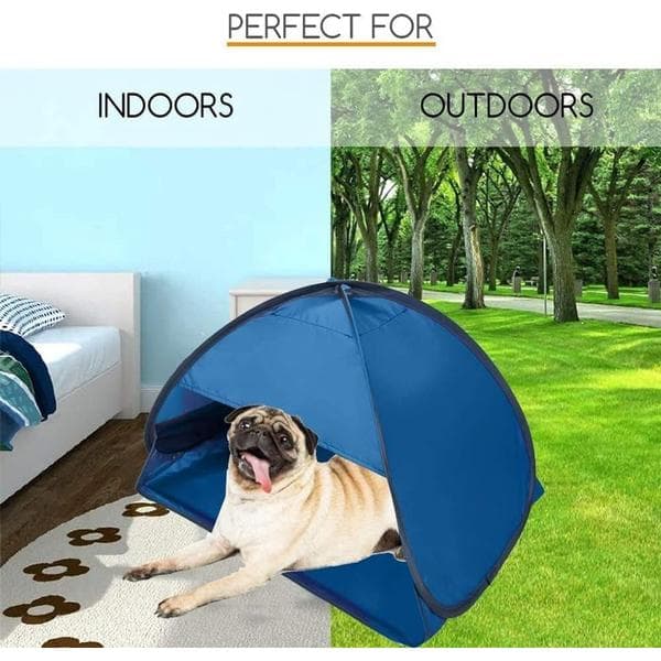 2026 latest explosion Beach awning, automatic shade tent with phone holder, blue, 70x50x45cm, for camping