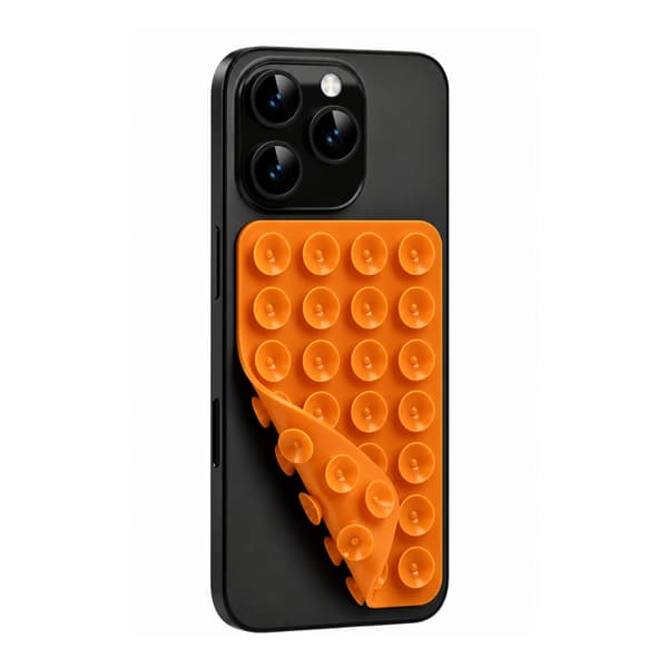 Silicone Suction Cup Mobile Phone Holder - Self-Adhesive Suction Cup for Mobile Phone Orange orange