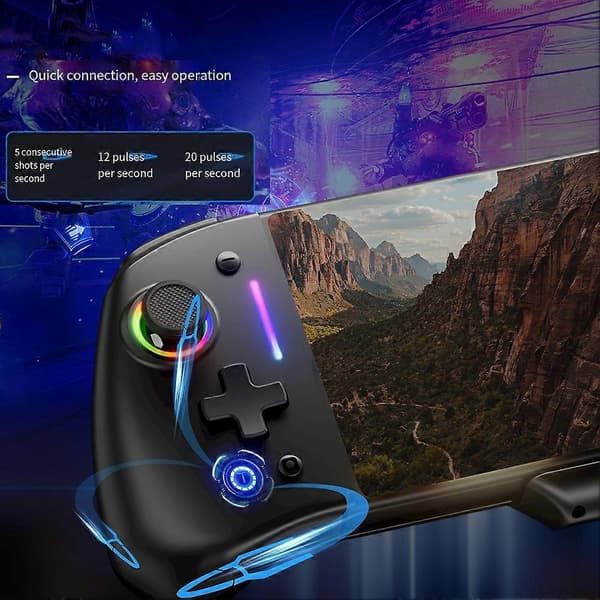 Til Switch Gamepad Controller Indbygget 6-akset Gyro Design Håndholdt Greb Dobbelt Motor Vibrationer JoyPad A Black