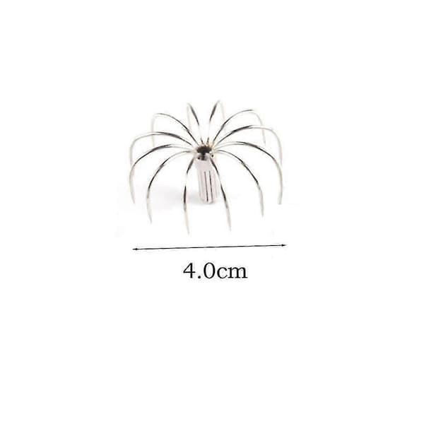 10 stk blekksprutjiggkrok i rustfritt stål blekksprutkrok simuleringsagn 2,8 cm Silver 4.0cm 4.0cm