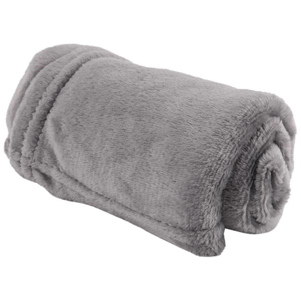 Solid Blød Stue Soveværelse Aircondition Seng Tæppe Sofaseng Babytæppe Ensfarvet Varm Knæbeskyttelse Dark gray