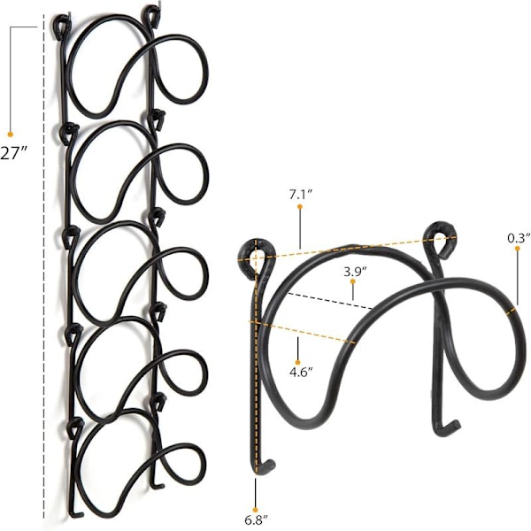 Rustic Wall Mounted Wine Rack with Curved Finish for Kitchen