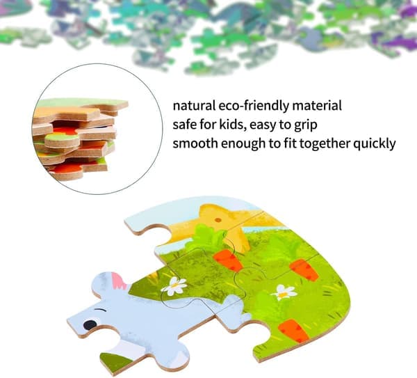Animal Puzzle for Kids Ages 2 3 4, 5 Difficulty Levels
