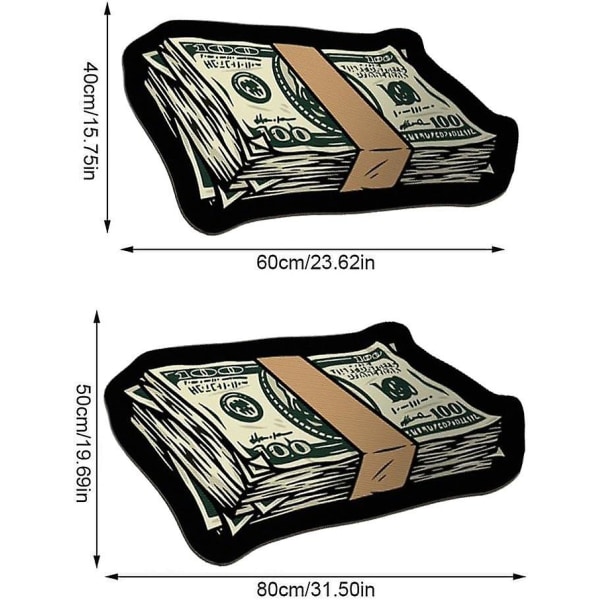 100 Dollar Bill Teppe - Kunst Penger Teppe Dekorasjon