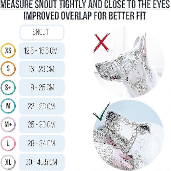 Snutebeskyttelse for hunder - Forhindrer biting og uønsket tygging - Sikker, komfortabel passform - Myk neoprenpolstring - Ingen gnagsår - Inkludert treningstips S Pink