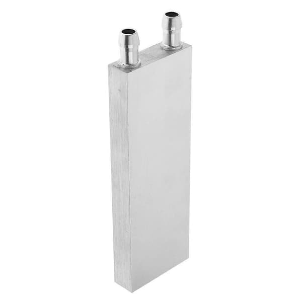 Aluminium vannkjøleblokk 120X40X12mm kjøler for datamaskin CPU-radiator Argento