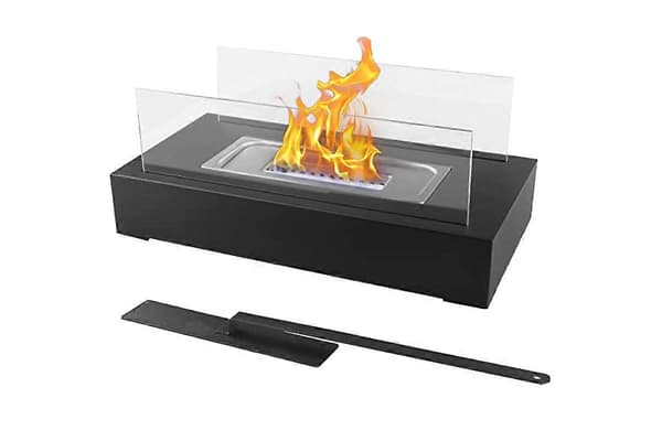Portal Rektangulær Etanol Bordpeis Black One Size