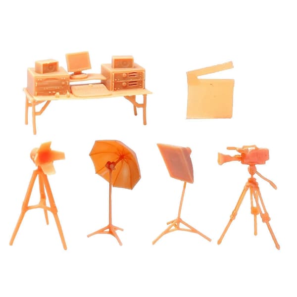 Miniatyr skyteutstyr i skala 1:64 til DIY mikrolandskap