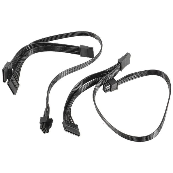 2 stk 6-pinners til 3x SATA-driver strømkabel for Evga Supernova 650 750 850 1000 1600 2000 G2 G3 P2 T2