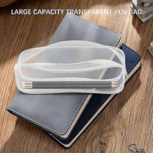 4-pak gennemsigtige PVC lynlås penalhuse Transparent