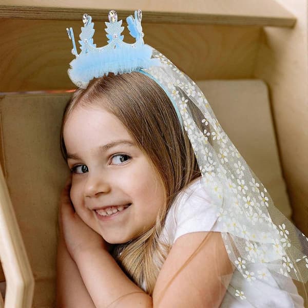 Prinsesse-diadem for jenter, bryllup, holdbart, 1-pakning