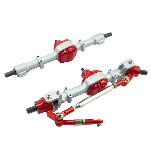 2x 1:12 RC crawler Aksel Aluminium Metall For- og Bakaksel