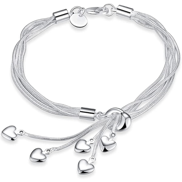 Sterling Silver Bracelet For Acsergery Women Friendship Silver Bracelets Charm Bracelets Gift