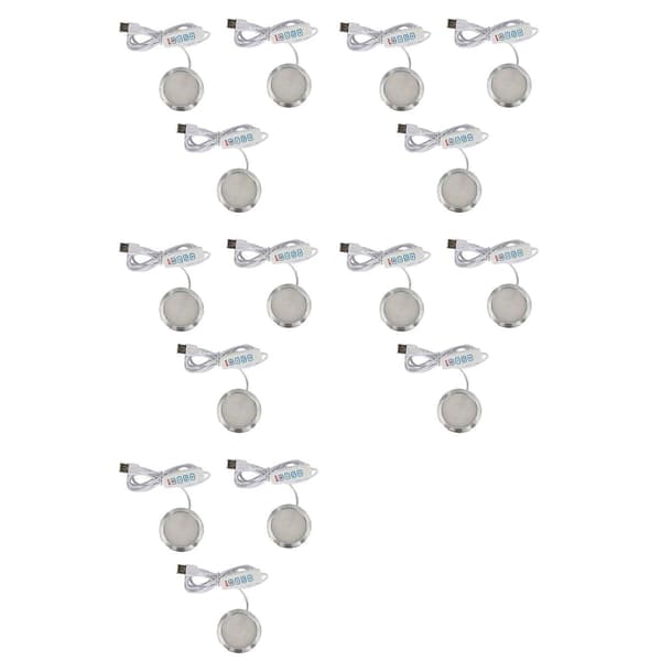 For Bambu Lab LED-lampekit Justerbart lyskit LED-lys deler Maskinvare DIY-modell Hvit/Kald/Varmt lys Uten 15 stk Silver & white