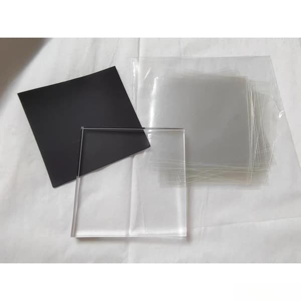10 stk DIY Køleskabsmagnet Firkantet Rund Med Magnetisk Ark