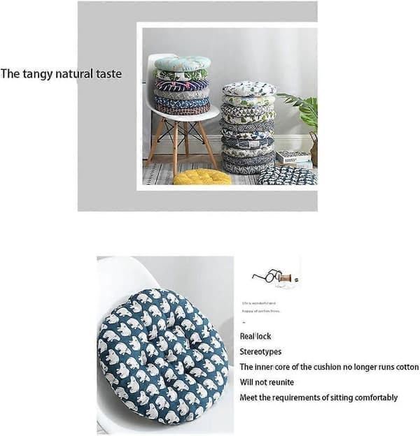 Stolputer Sett med 2 Stolputer 45x45, Dekorative Pynteputer Stolpute Hageputer, Tykk Rund Pute (45 * 45CM)