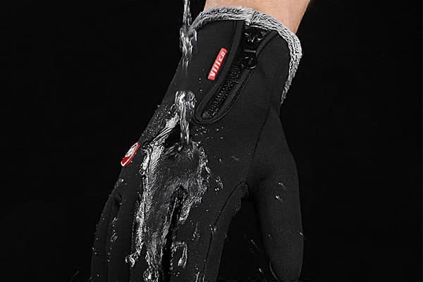 Fleeceforede termiske touchskærmshandsker Touchskærmshandsker Vintervarme handsker Black L