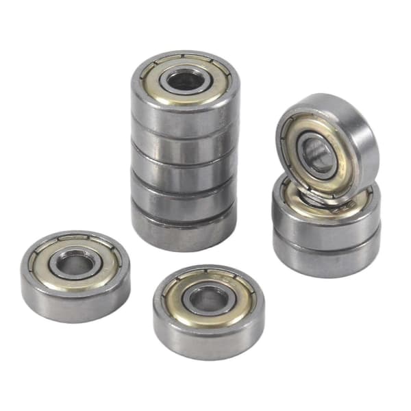 10 st 625ZZ 5mm x 16mm x 5mm skärmat spårkullager Silver tone