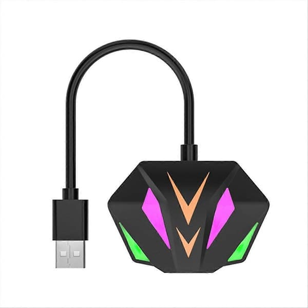 USB til RJ45 Ethernet-adapter nettverkskort 10/100/1000 Mbps RGB-lyseffekt for PC-datamaskin bærbar PC