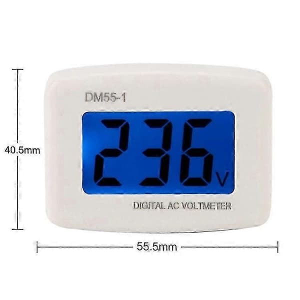 DM55-1 AC 110V-220V LCD Digital Voltmeter Spændingstester Detektor Måler EU Stik