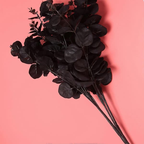 20 Hoveder Kunstig Sort Eukalyptus Blomst Plante Bryllupsfest Dekoration