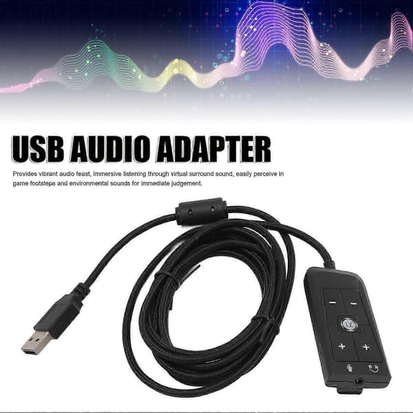 Kingston HyperX Cloud II USB 3,5 mm lydkortadapter for hodetelefoner og mikrofoner