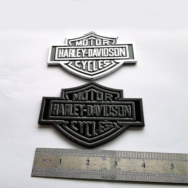 Nya 2x OEM Harley Davidson Fuel Tank Chrome Emblems - 3D Replacement Emblems G