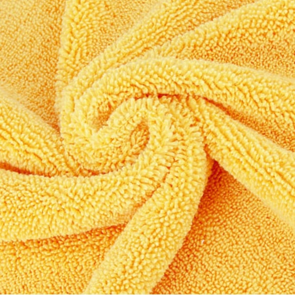 Basics Mikrofiber Bil Tørre Håndklæder (3-pak), Fnullerfri, Ridsefri, Meget Absorberende Tørre Håndklæde til Biler, 40,6 x 40,6 cm, Gul