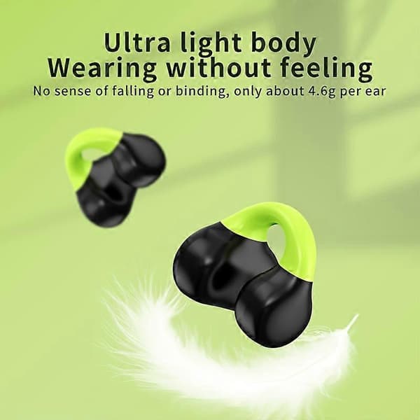 Öronklämma Bluetooth-headset smärtfritt icke-påträngande trådlöst sportklämma Bluetooth-headset superlång batteritid grey