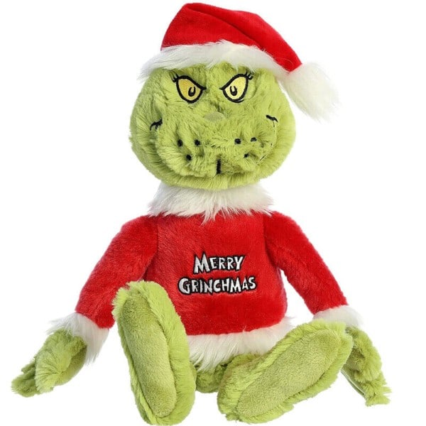 Kuinka Grinch varasti pehmolelun joululahjan pehmeällä täytetyllä nukella Punainen
