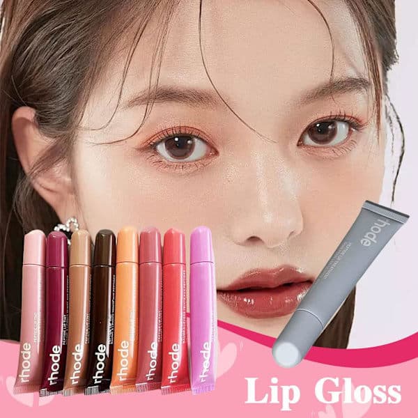 RHODE Lip Gloss Peptid Læbestift Læbefugtighed Farvet Gel Lip Gloss Blød Tube Spejl Lip Gloss 4#hindbær 4#raspberry 10ml
