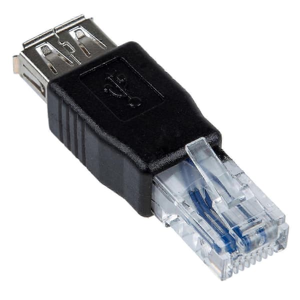 Kvindelig USB A til Han Ethernet RJ45 Stik Adapter Ny