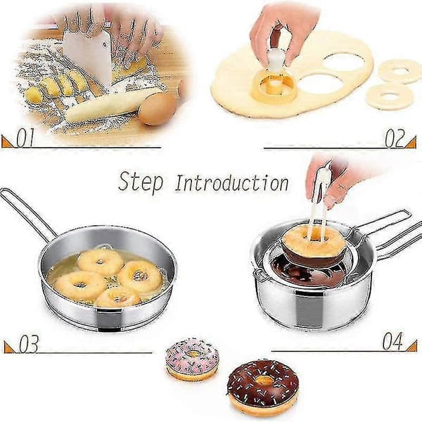 Smultringstempler med dyppetangskrape og måleskje DIY smultringkutter desserter maker