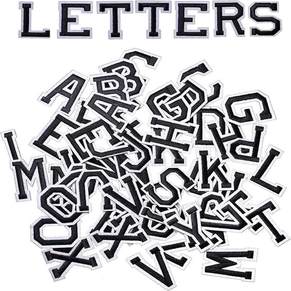 Alphabet Kläder Stryg-på lapper (2-pak), 52 bogstaver A til Z, B
