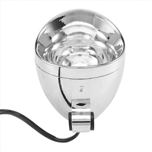 4\" Motorsykkel Sykkel Krom Kule Frontlys Tåkelys Pære For Chopper Silver