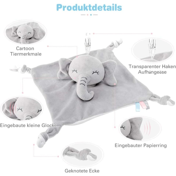 Personlig täcke flicka, elefant täcke baby boy, mjuk polyester sammet, följeslagare från födseln