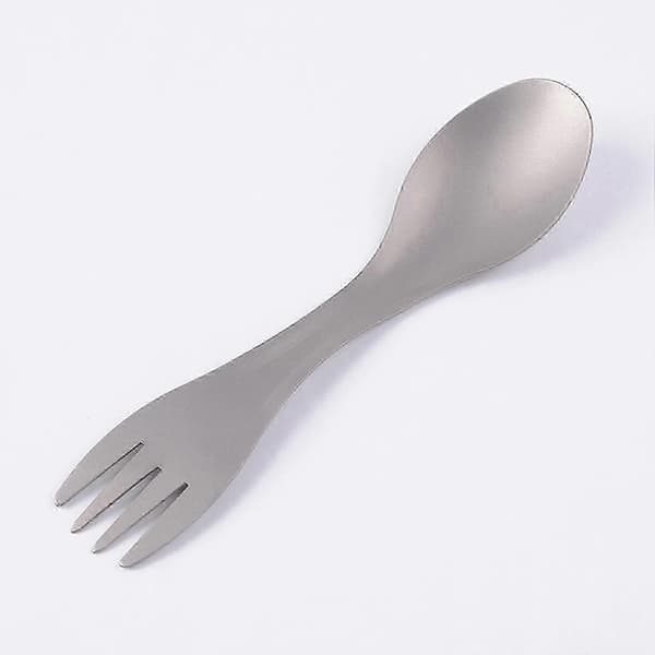 3X Titanium Udendørs Camping Picnic Vandring Bestik Ske Gaffel Silver