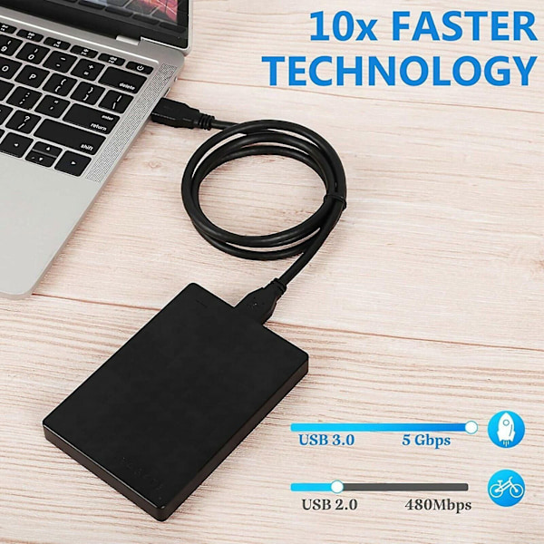 USB 3.0-kabel för Seagate Backup Plus Slim bärbar extern hårddisk HDD