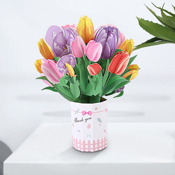 Gratulationskort Utsökt dekorativt papper pop-up blomma kort för dekoration Tianyuhe A
