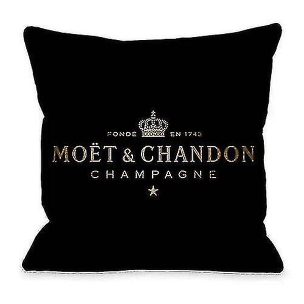 Moet & Chandon Svart Cover 45 X 45 Kudde Ny Heminredning Present Champagne