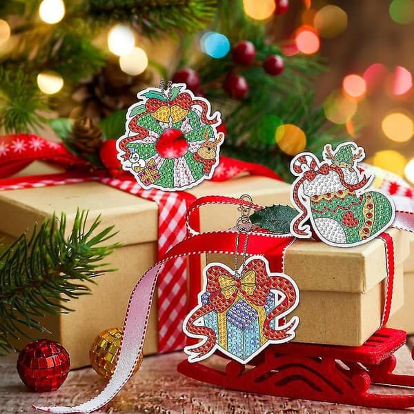 Jul 5D Diamantmaleri Julekalender 24 Dages Nedtælling Blind Box Legetøj
