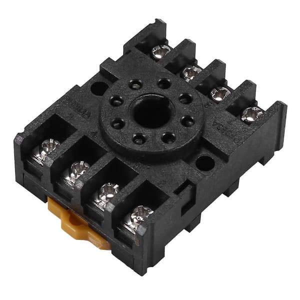 8-pin PF083A relébasekontakt Black