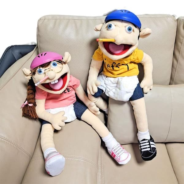 Jeffy Docka Handdocka Jeffy Handdocka Tecknad Plyschleksak Fylld Docka Boy