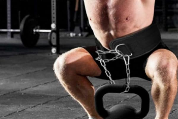 Dippbelte med kjede for vektløfting, pull-ups, dips, trening, fitness Black One Size