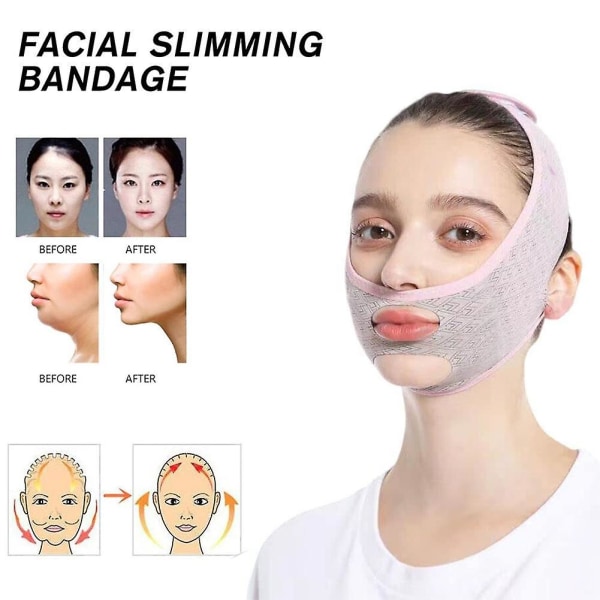 Beauty Face Sculpting Sleep Mask, V Line kohottava naamio Kasvojen hoikentava hihna As shown