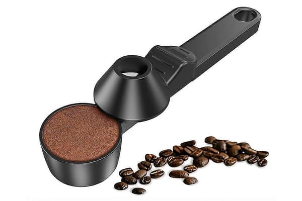 Kaffeske og tragt Kaffemåleske til genanvendelig K-kop Black One Size
