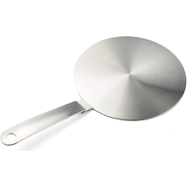 Induktionsadapter, konverteringsskive til induktionskogeplade, varmeledningsplade med aftageligt håndtag og base, 20 cm