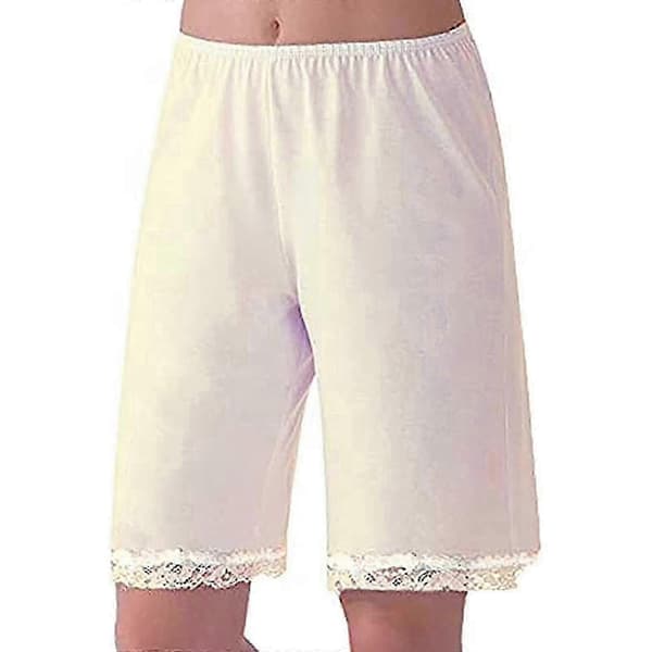 2025 Sateng Culottes Lingerie Shorts for Kvinner til Sengetid Beige M