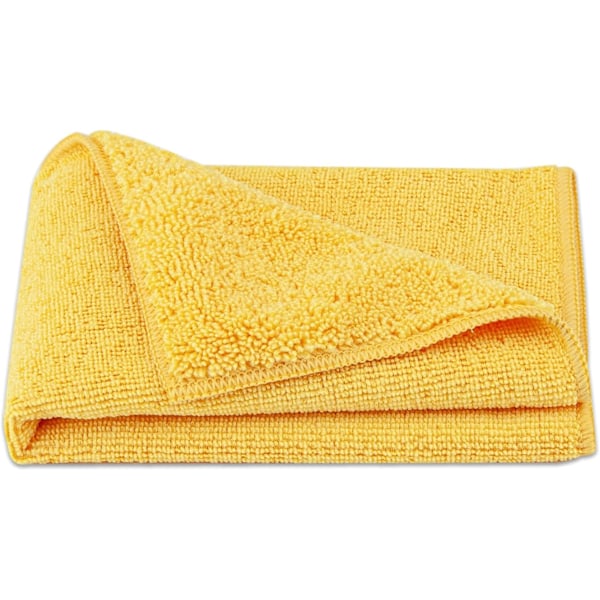 Basics Mikrokuituiset auton kuivausliinat (3 kpl), nukkaamattomia, naarmuttamattomia, erittäin imukykyisiä kuivausliinoja autoille, 16\" x 16\", keltainen