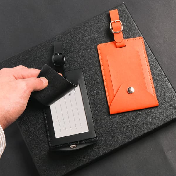 Bagagelappar Läder, 7 delar Bagagelappar PVC Bagagelappar, Tra